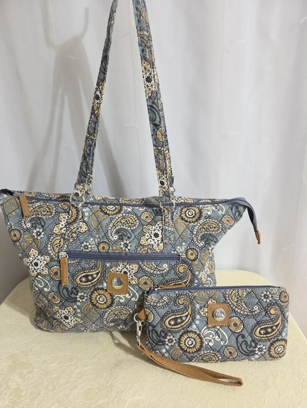 Stone Mountain - Tiffany Rose Quilted Medium Tote With Wristlet